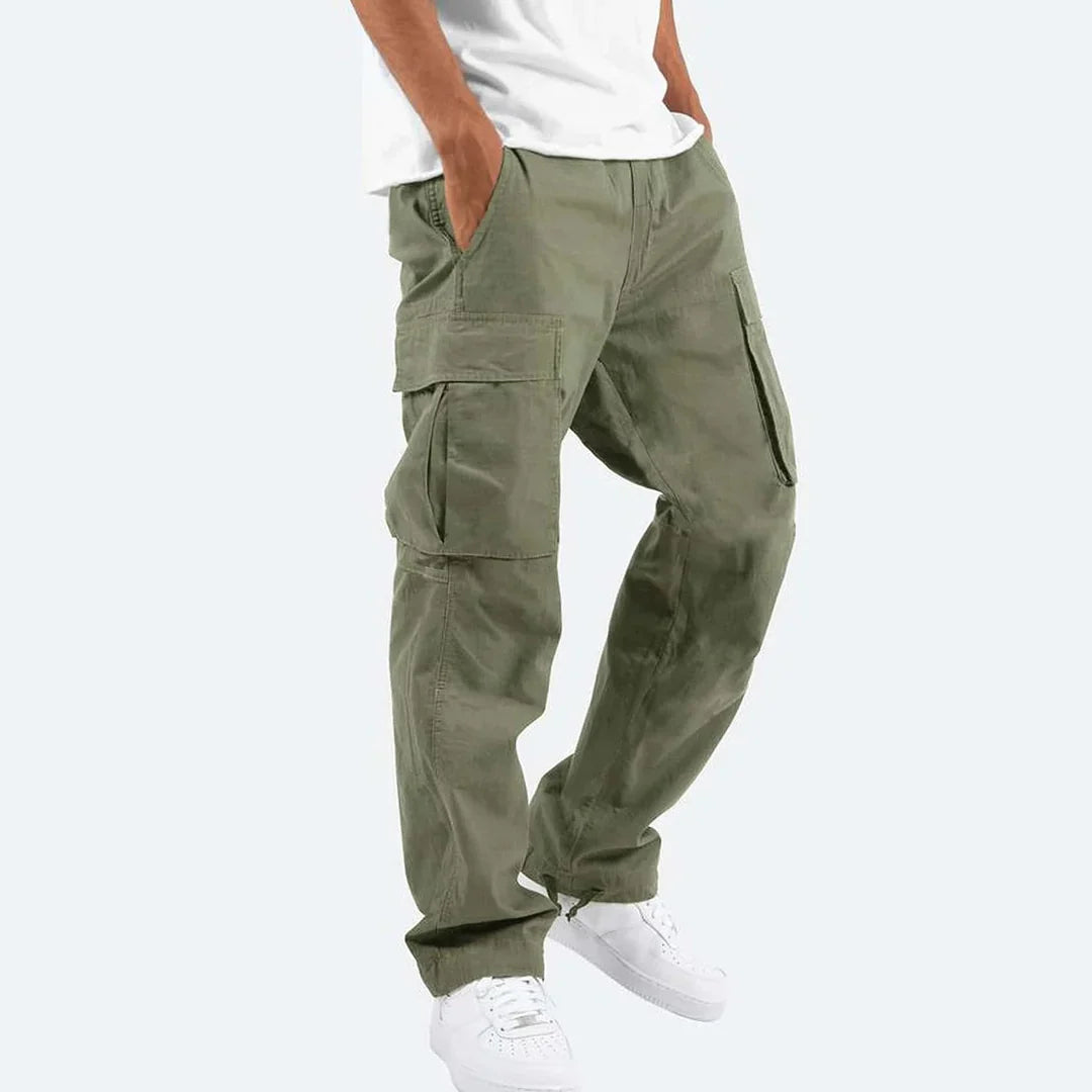 Percival | Men’s Relaxed Fit Cargo Trousers with Side Pockets