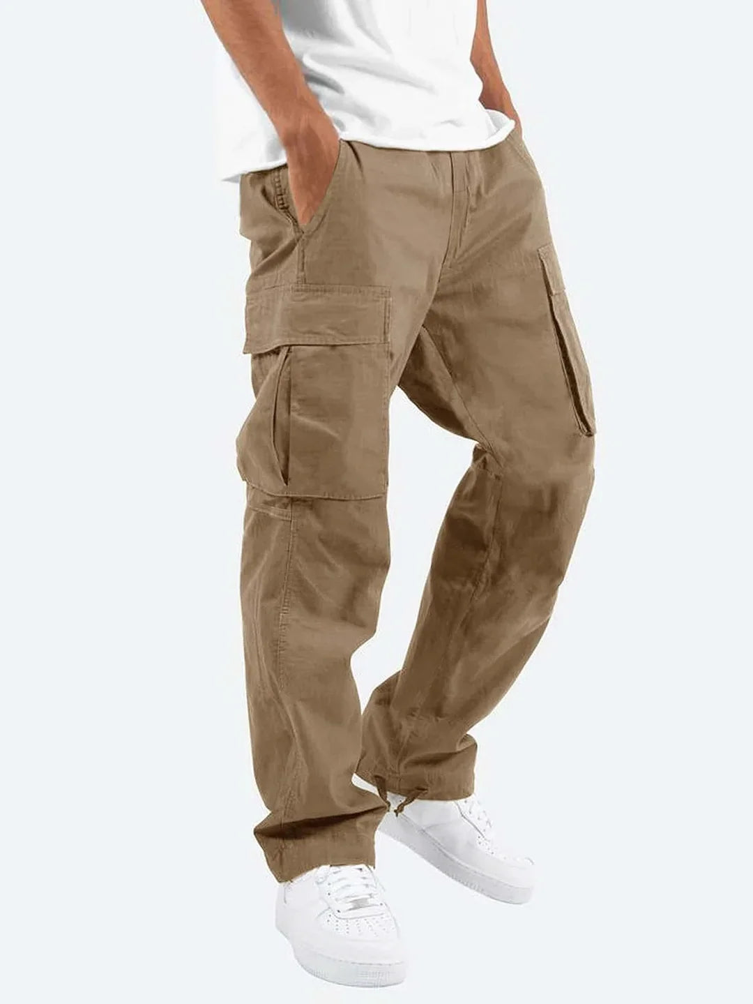 Percival | Men’s Relaxed Fit Cargo Trousers with Side Pockets