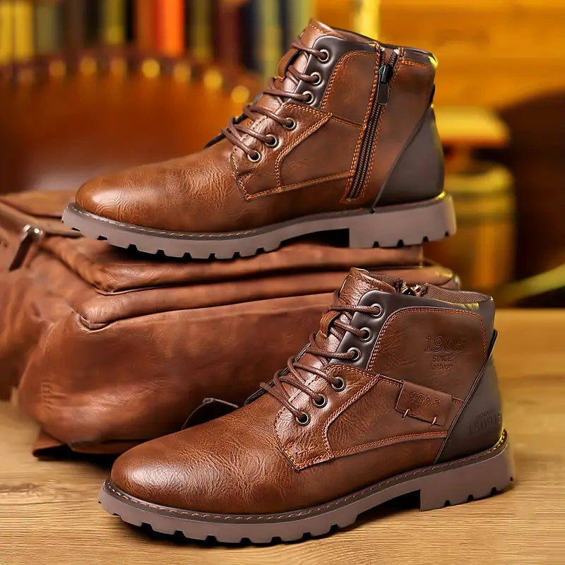 Clark | Men’s Leather Zipper Boots for Everyday Comfort & Smart Casual Wear