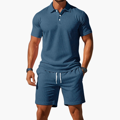 Cavian | Men’s Polo Shirt Shorts Casual Set