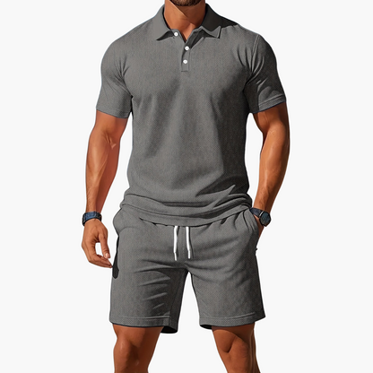 Cavian | Men’s Polo Shirt Shorts Casual Set