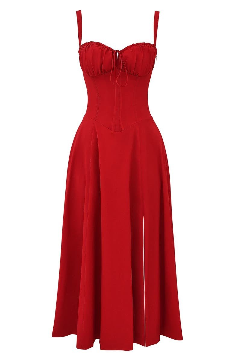 Eloise | Floral Chic Corset Midi Dress