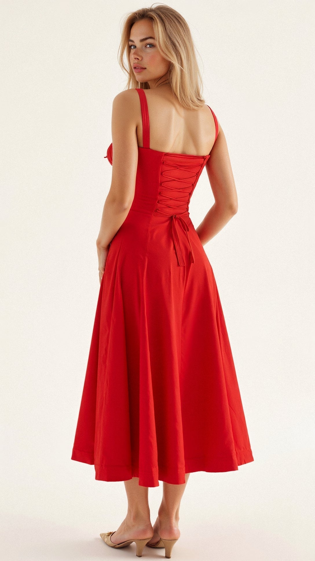 Eloise | Floral Chic Corset Midi Dress
