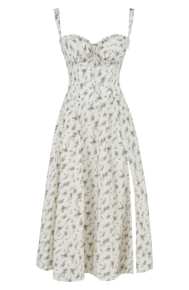 Eloise | Floral Chic Corset Midi Dress