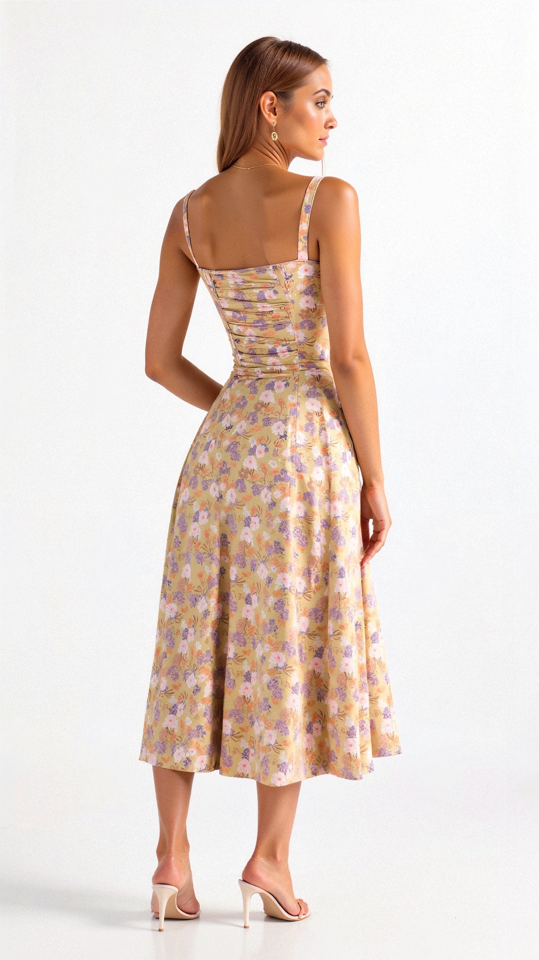Eloise | Floral Chic Corset Midi Dress