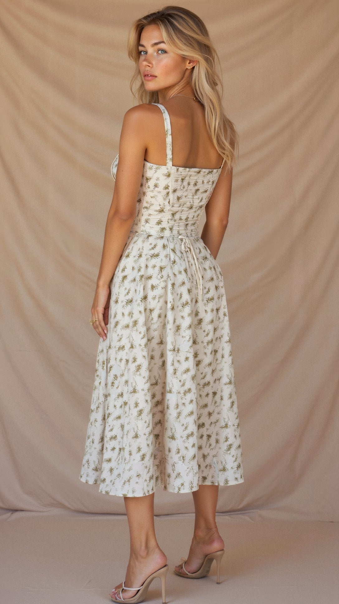 Eloise | Floral Chic Corset Midi Dress
