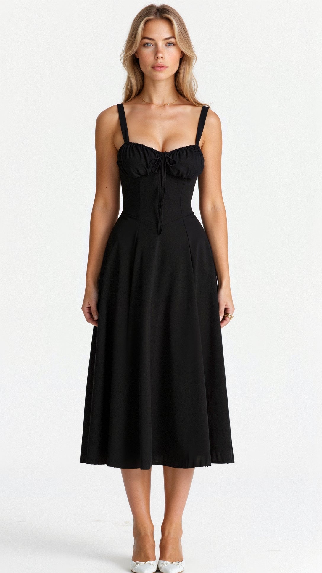 Eloise | Floral Chic Corset Midi Dress