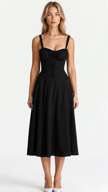 Eloise | Floral Chic Corset Midi Dress