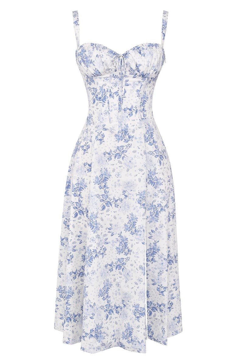 Eloise | Floral Chic Corset Midi Dress