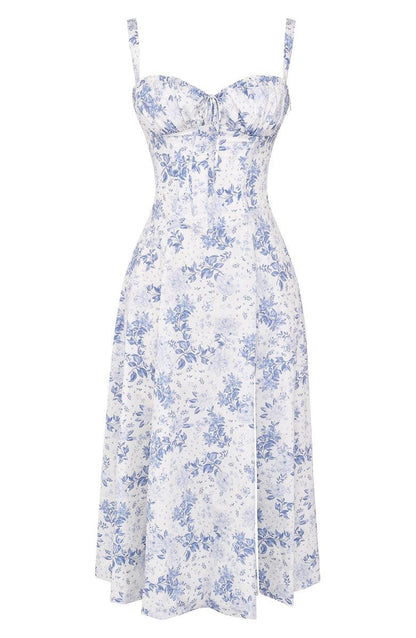 Eloise | Floral Chic Corset Midi Dress