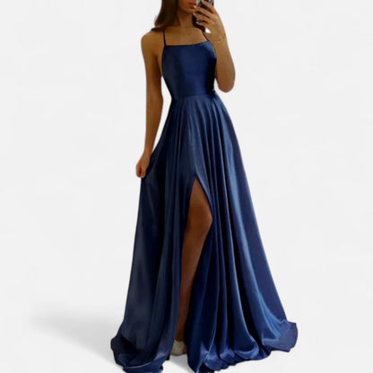 Soraya | Women’s Modern Fit Satin Slit Maxi Dress
