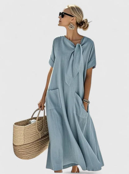 Genine | Women’s Elegant Relaxed Fit Maxi Dress