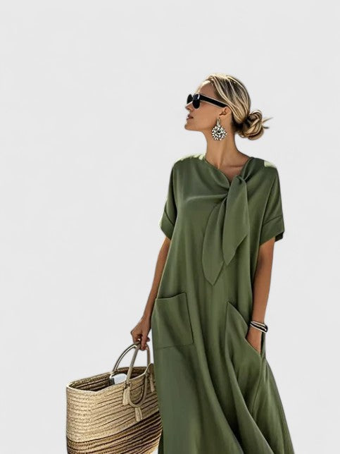 Genine | Women’s Elegant Relaxed Fit Maxi Dress