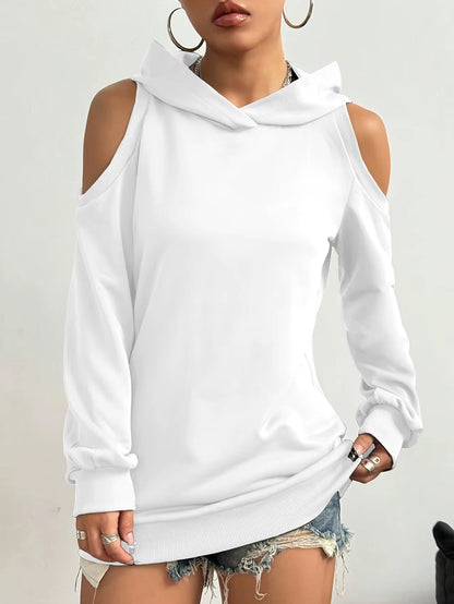 Riley | Women’s Off-Shoulder Hooded Sweatshirt