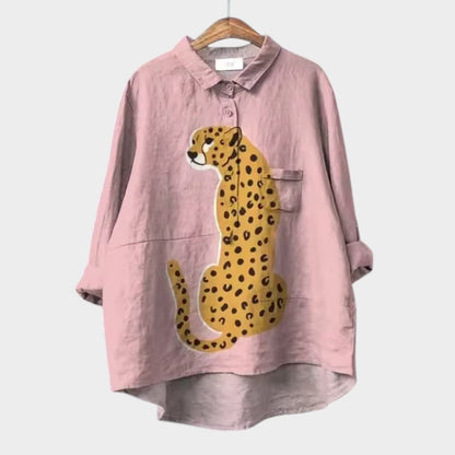 Quing | Women’s Floral Button Up Blouse