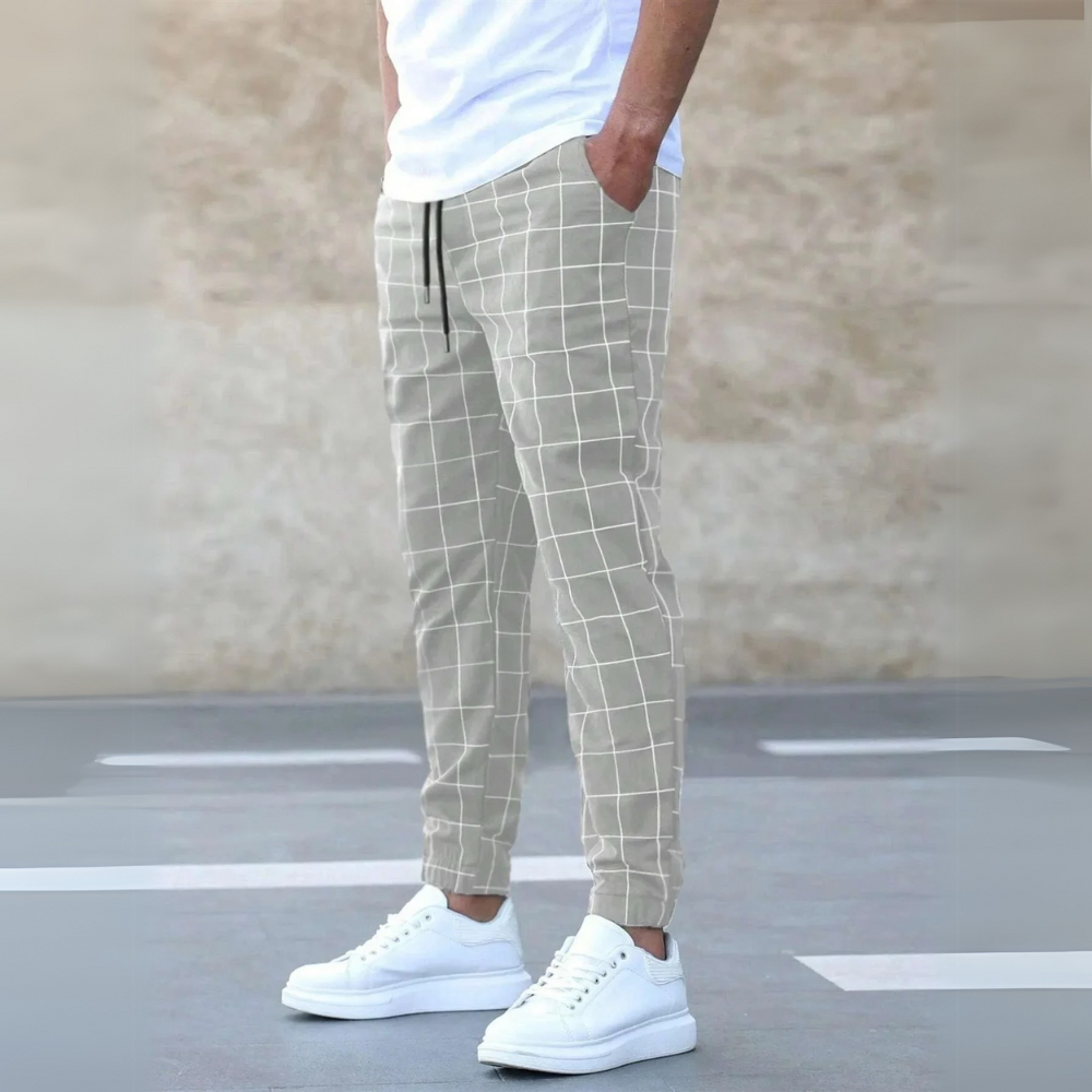 Evan | Men’s Checkered Spring Pants