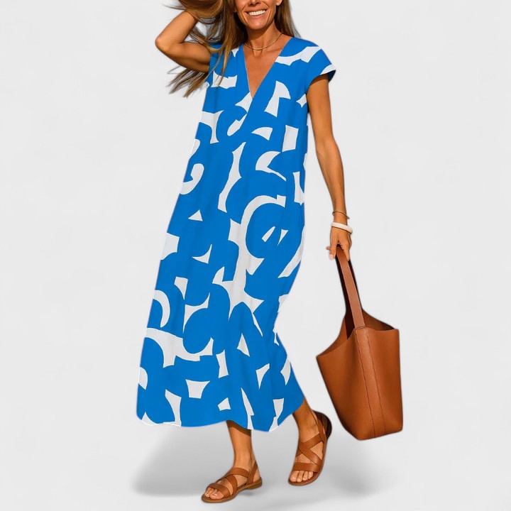 Frincess | Women’s Flowing V Neck Maxi Dress