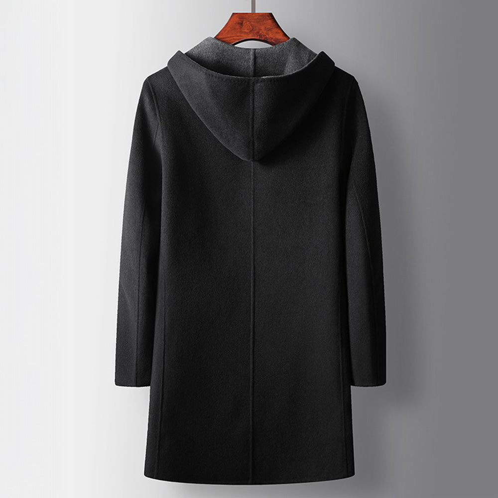 Aga | Men’s Mid-Length Hooded Reversible Wool Coat
