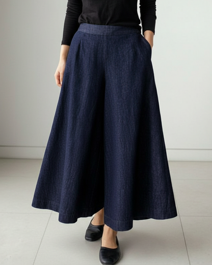 Edjie | Women’s Wide-Leg Trousers with Sophisticated Draped Comfort