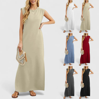 Zariah | Women’s Elegant Sleeveless Flowing Maxi Dress