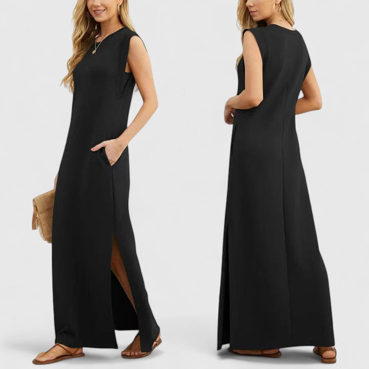 Zariah | Women’s Elegant Sleeveless Flowing Maxi Dress