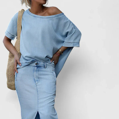 Jenna | Women’s Elegant Off Shoulder Maxi Skirt Set