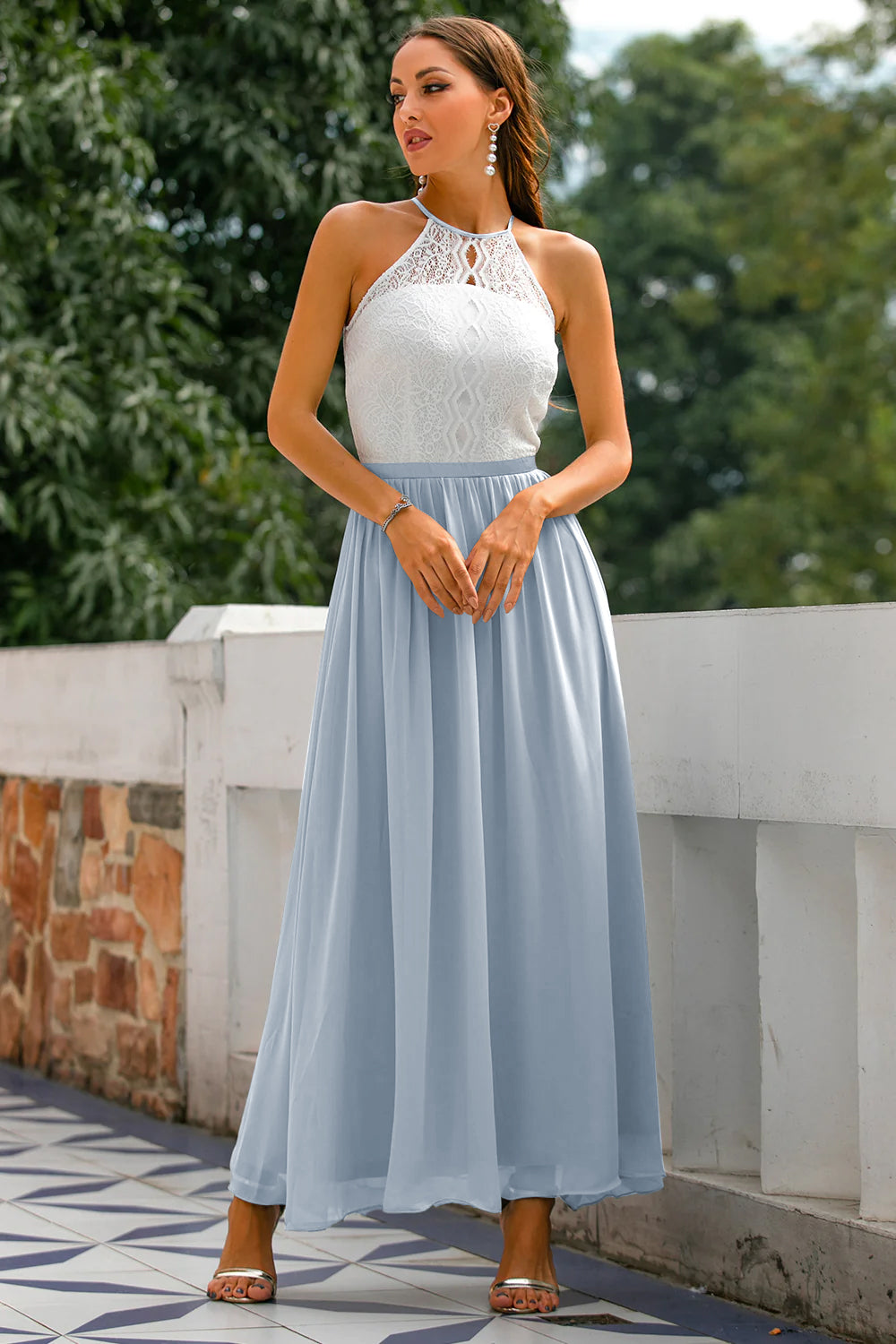 Octavia | Women’s Wedding Halter Neck Maxi Dress
