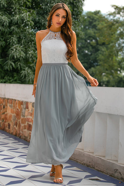 Octavia | Women’s Wedding Halter Neck Maxi Dress