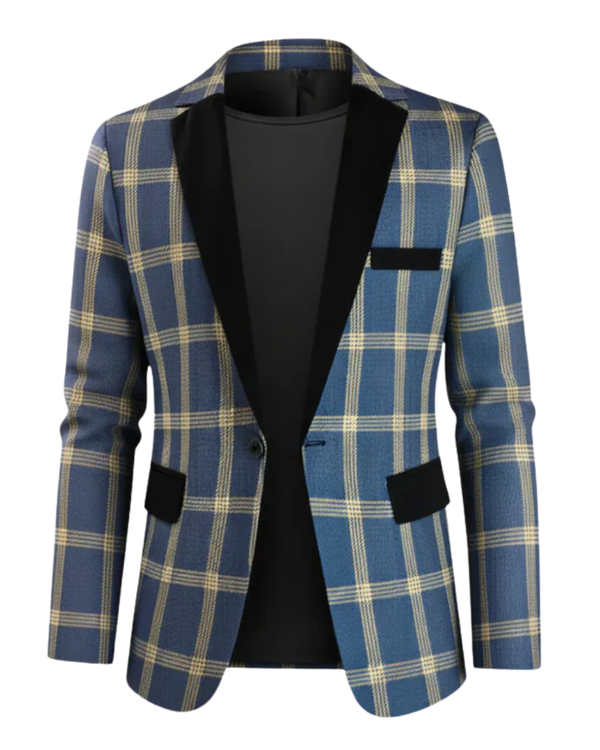 Huxley | Men’s Modern Plaid Tailored Blazer