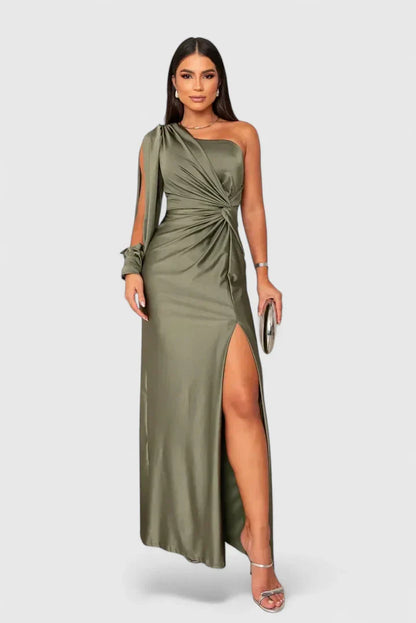 Valora | Women’s Elegant One Shoulder Maxi Dress
