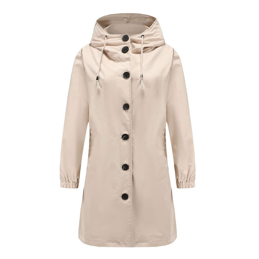 Araminta | Women’s Relaxed Fit Drawstring Hooded Utility Coat