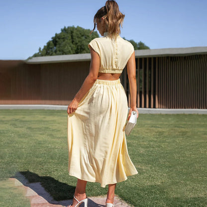 Evelina | Women’s Elegant Cutout Midi Dress