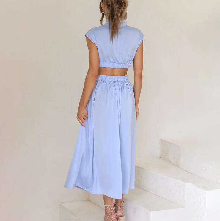 Evelina | Women’s Elegant Cutout Midi Dress