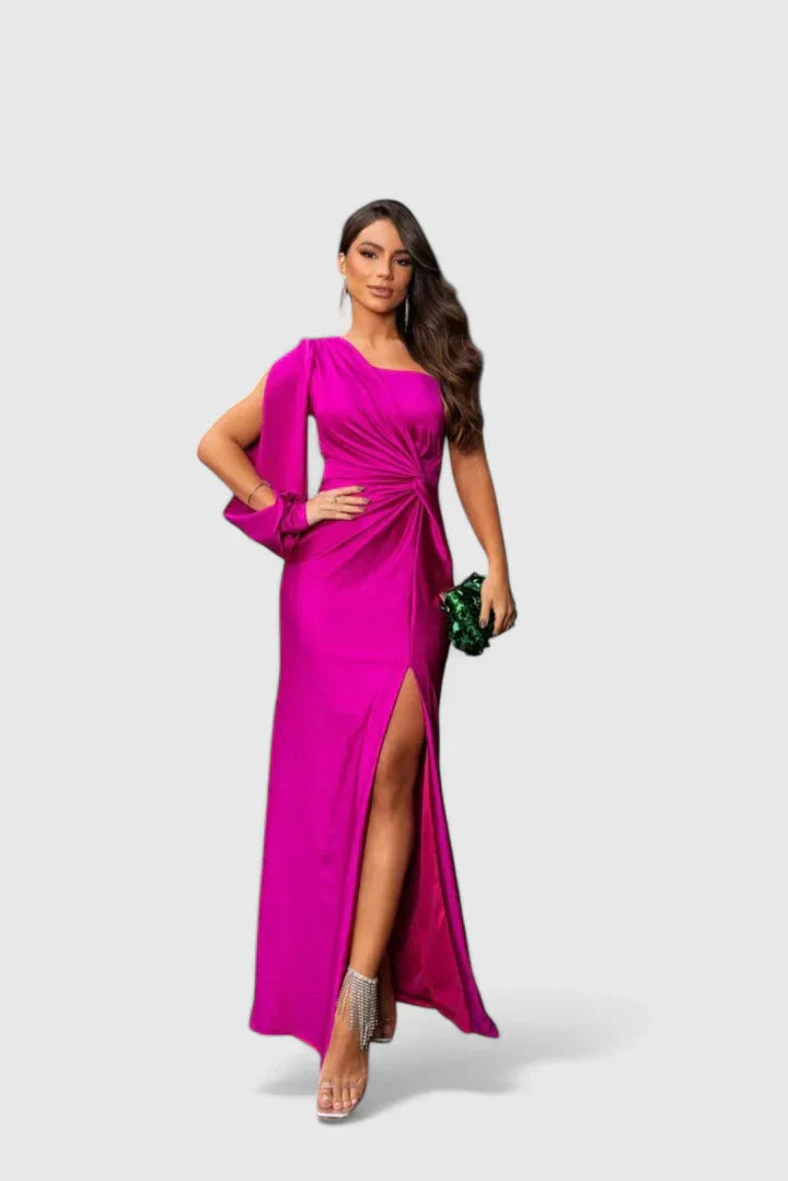 Valora | Women’s Elegant One Shoulder Maxi Dress