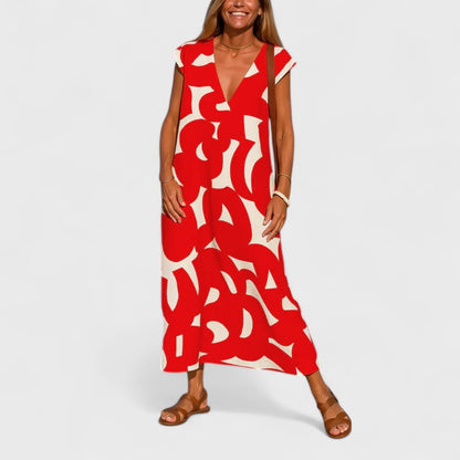 Frincess | Women’s Flowing V Neck Maxi Dress