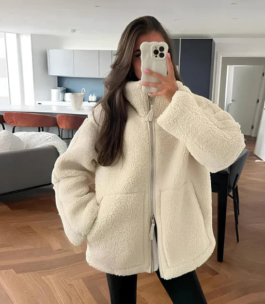 Cindy | Women’s Oversized Teddy Fleece Winter Jacket