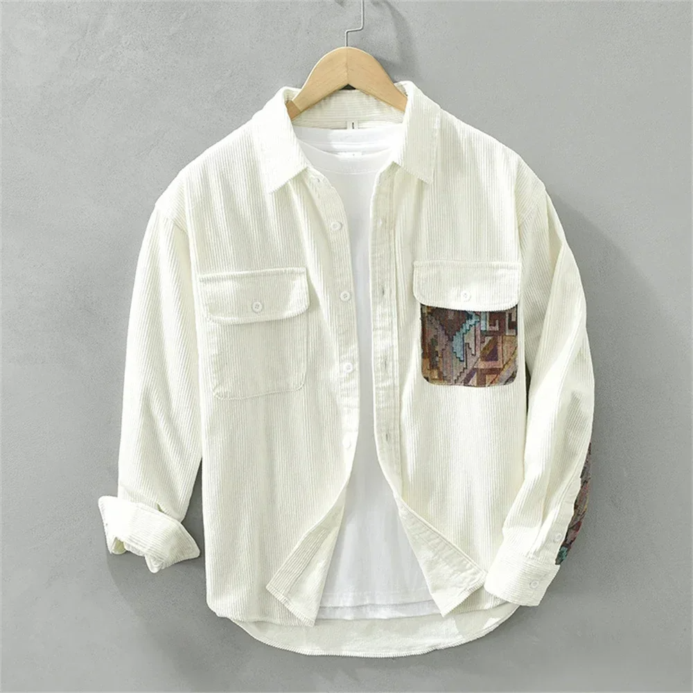 Colby | Men’s Corduroy Patch Shirt