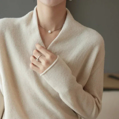 Daphne | Women’s Soft V-Neck Knit Pullover with Relaxed Fit