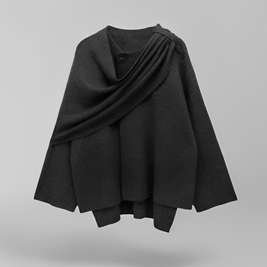 Celeste | Women’s Asymmetric Wool Blend Cape Coat