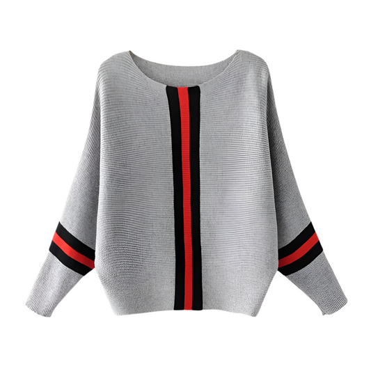 Emery | Women’s Cozy Vertical Stripe Knit Jumper