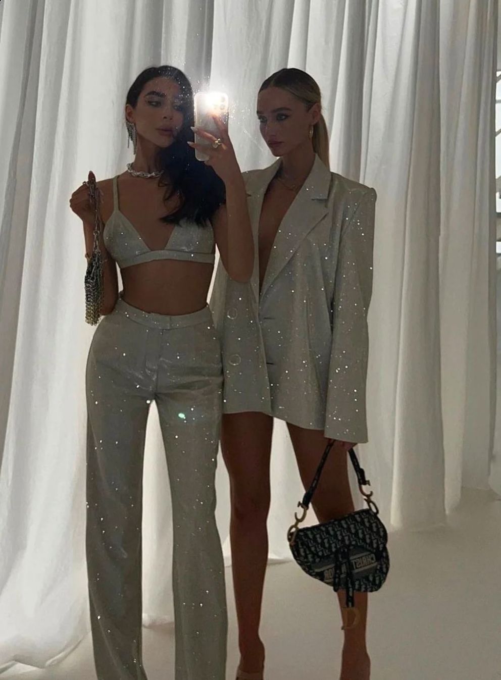 Celeste | Women’s Glitter Blazer & Trousers Set