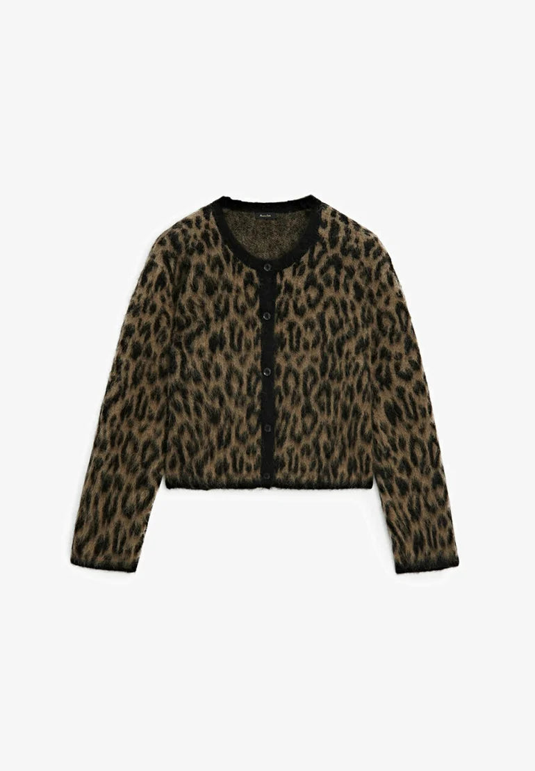 Marissa | Women’s Leopard Print Knit Cardigan with Soft Stretch Fit