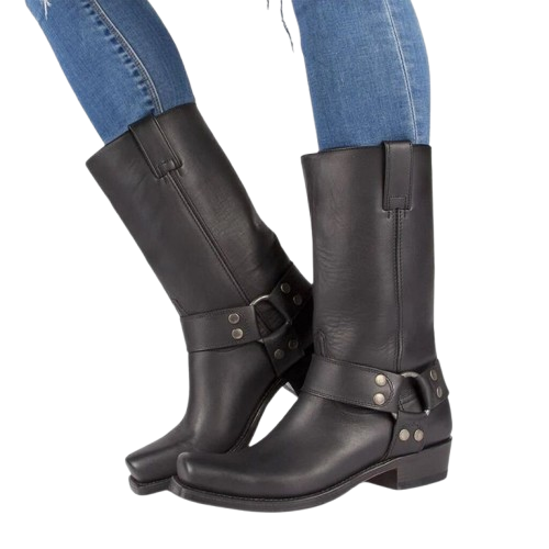 Riley | Women’s Black Leather Winter Boots