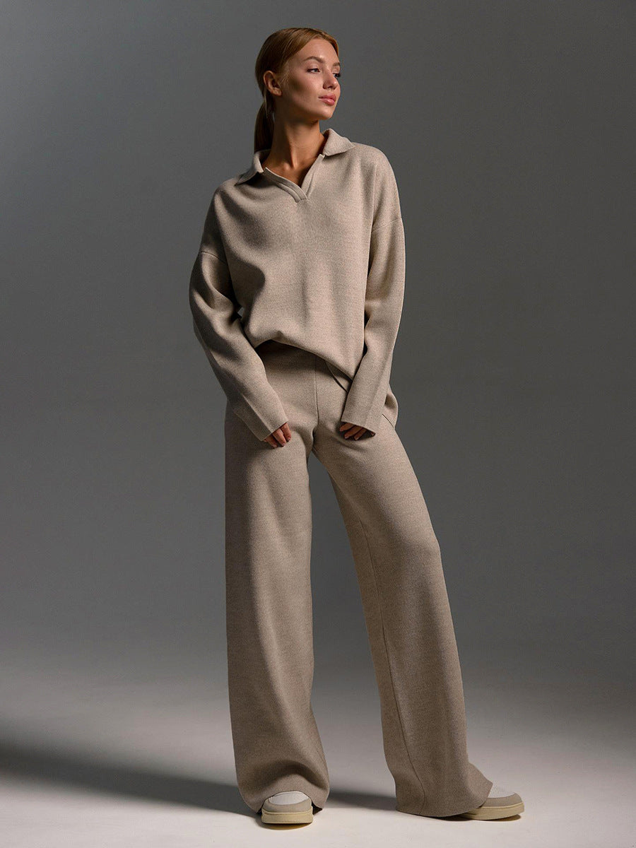 Aubrey | Women’s Relaxed-Fit Pullover & Wide-Leg Lounge Trousers Set