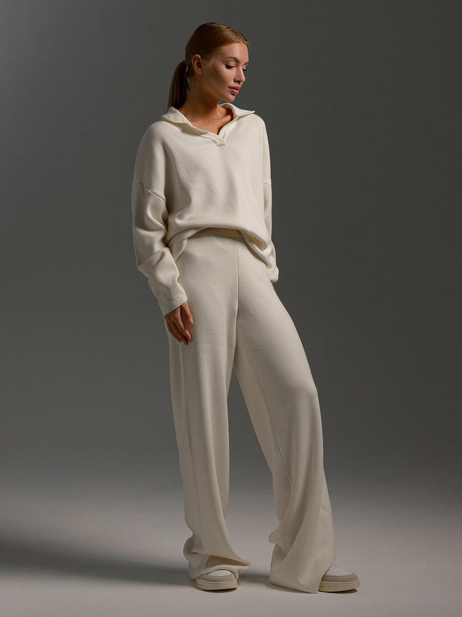 Aubrey | Women’s Relaxed-Fit Pullover & Wide-Leg Lounge Trousers Set