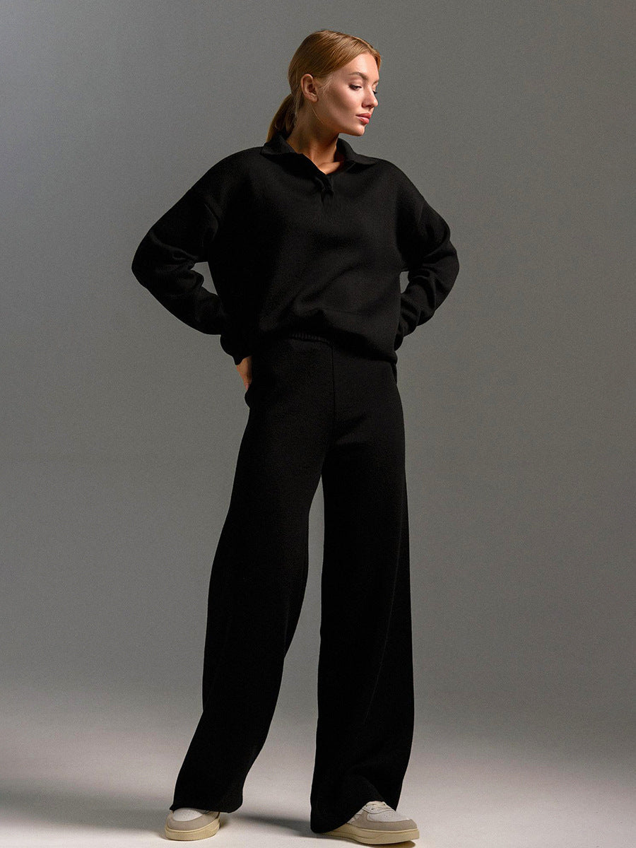 Aubrey | Women’s Relaxed-Fit Pullover & Wide-Leg Lounge Trousers Set