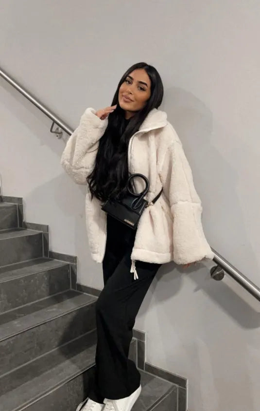 Cindy | Women’s Oversized Teddy Fleece Winter Jacket