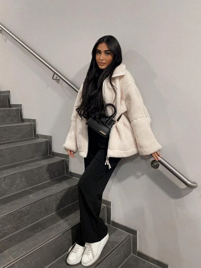 Cindy | Women’s Oversized Teddy Fleece Winter Jacket