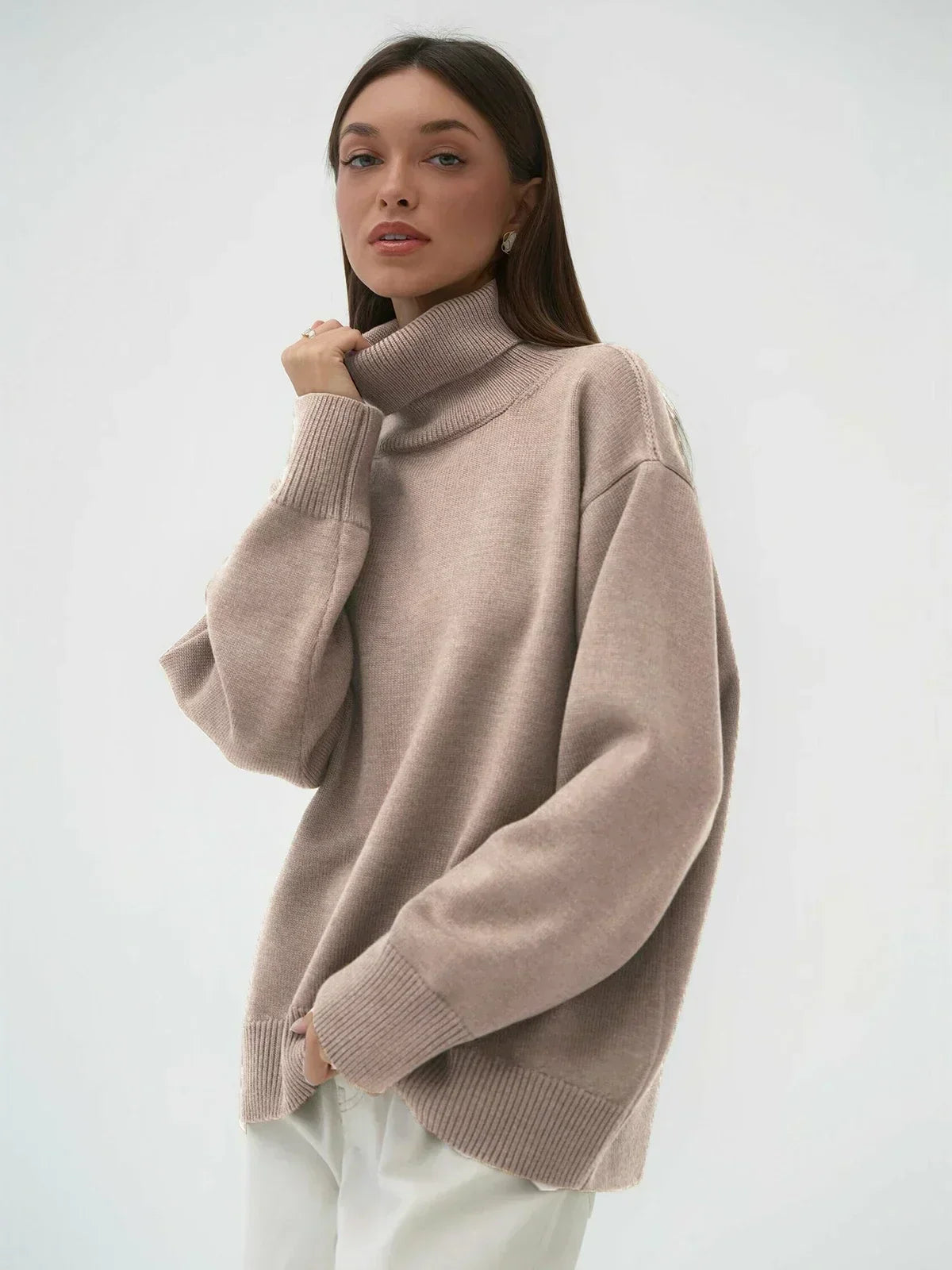 Aubrey | Women’s Oversized Turtleneck Knit Jumper