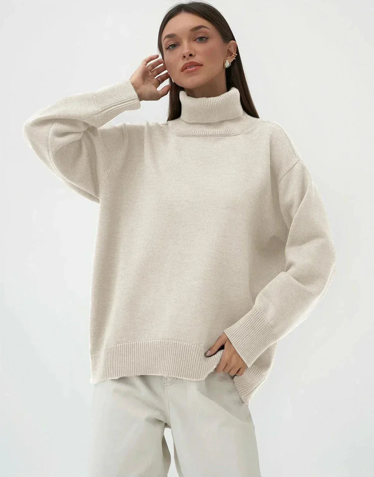 Aubrey | Women’s Oversized Turtleneck Knit Jumper